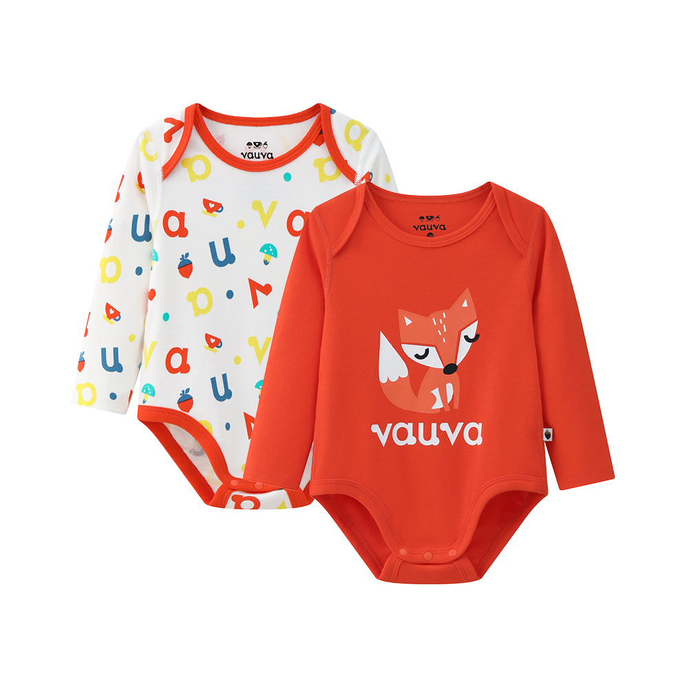 Vauva BBNS - Baby Organic Cotton Printed Bodysuits (2-Pack) product image front
