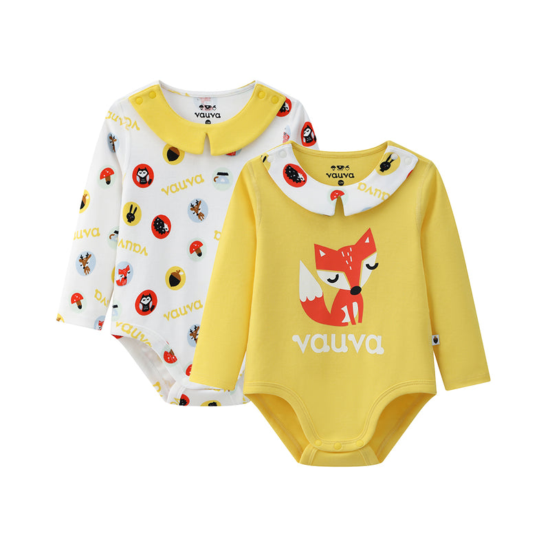 Vauva BBNS - Baby Organic Cotton Crew Neck Bodysuits (2-Pack) product image front 