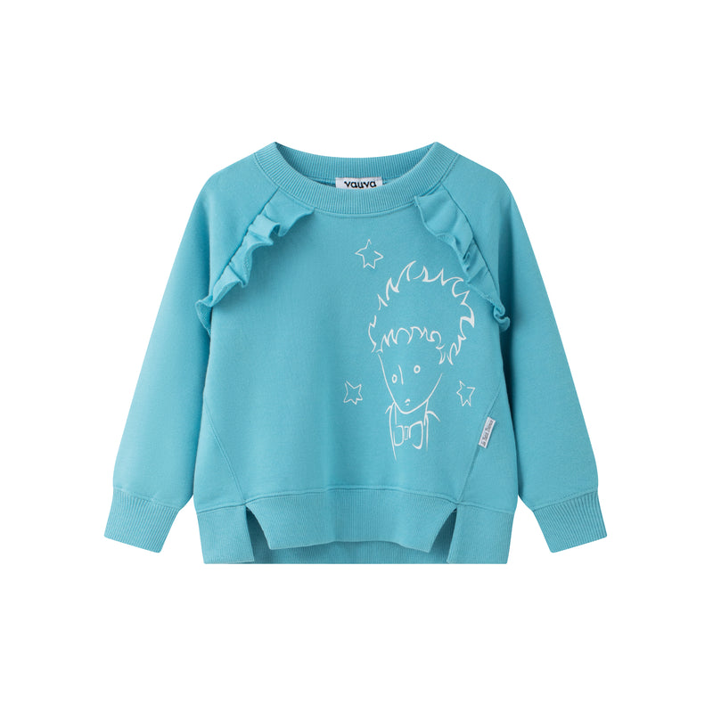 Vauva x Le Petit Prince - Girls Sweater & Dress (2 piece Set/Blue) product image sweater front