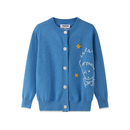 Vauva x Le Petit Prince Vauva x Le Petit Prince - Kids Cashmere Cardigan (Blue) Coat &amp; Jacket