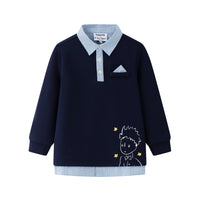 Vauva x Le Petit Prince - Boys Cotton Long Sleeve Polo-Product Image Front