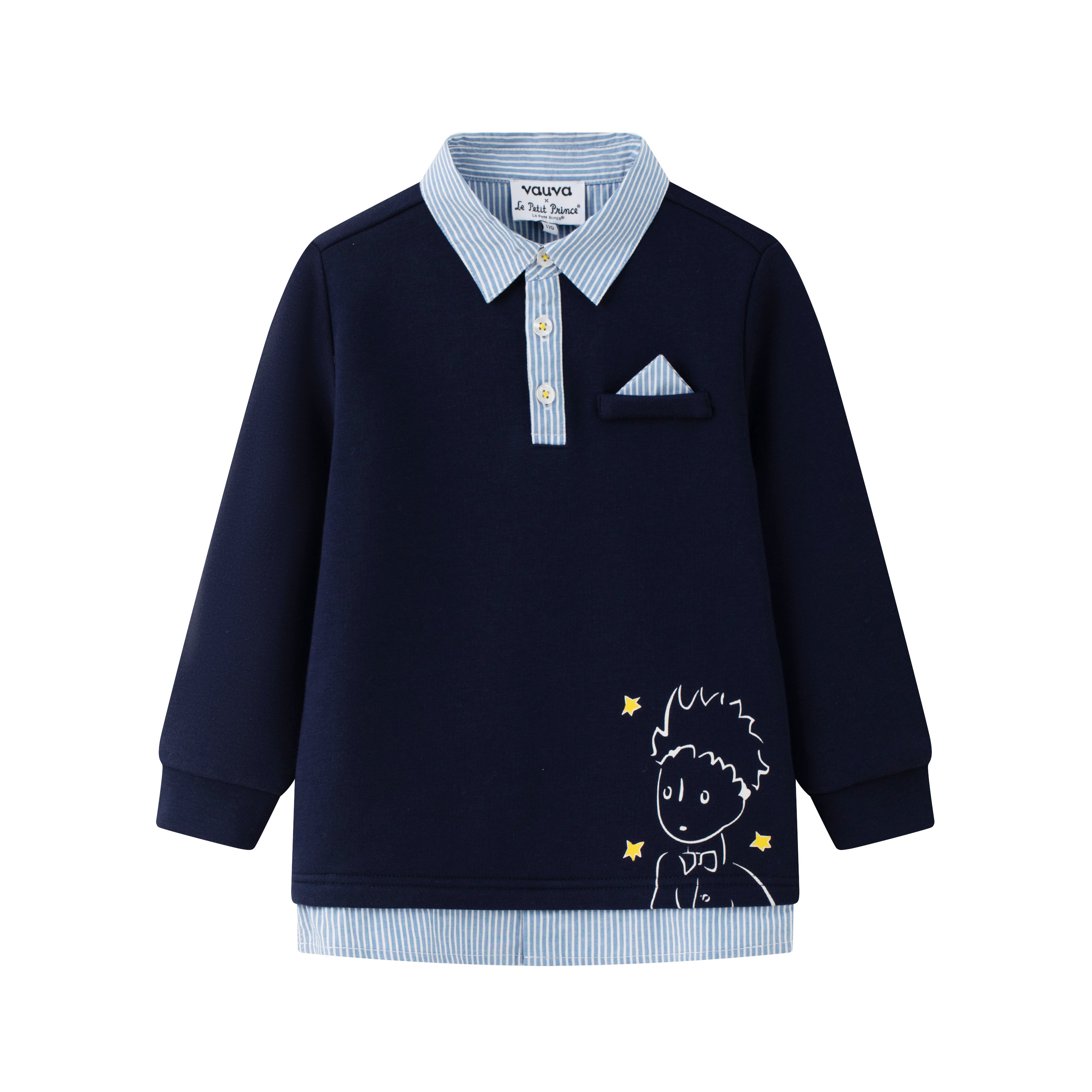 Vauva x Le Petit Prince Vauva x Le Petit Prince - Boys Cotton Long Sleeve Polo