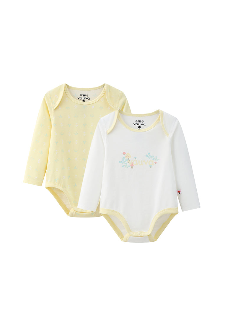 VAUVA Vauva BBNS - Organic Cotton White/Light Yellow Bodysuits (2-pack) Bodysuit