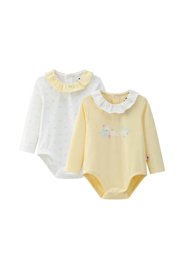 VAUVA Vauva BBNS - Organic Cotton Ruffle Collar Bodysuits (2-pack) Bodysuit