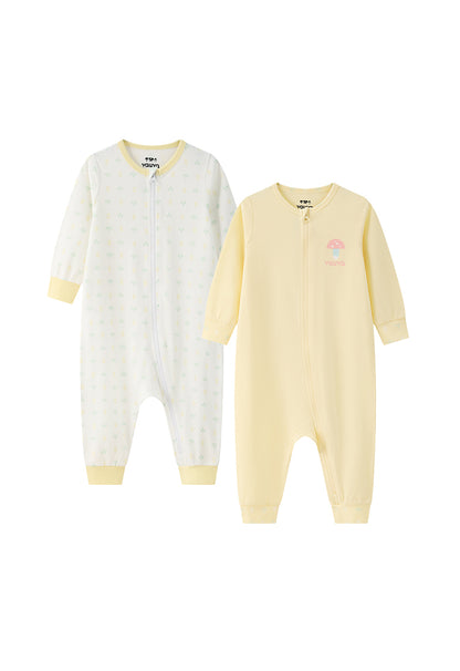 VAUVA Vauva BBNS - Organic Cotton Light Yellow/White Bodysuits (2-pack) Bodysuit