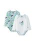 VAUVA Vauva BBNS - Organic Cotton Crocodile Print Long-Sleeved Bodysuits (2-pack) Bodysuit