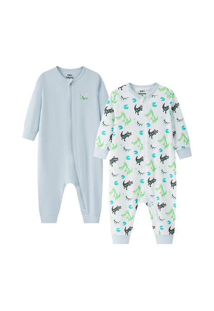 VAUVA Vauva BBNS - Organic Cotton Crocodile Print Romper (2-pack) Romper