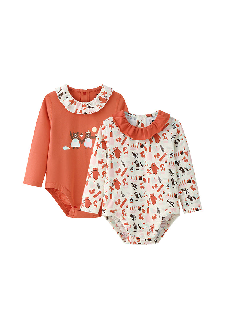 VAUVA Vauva BBNS Festival Edition - Organic Cotton Lotus Collar Bodysuits (2-pack) Bodysuit