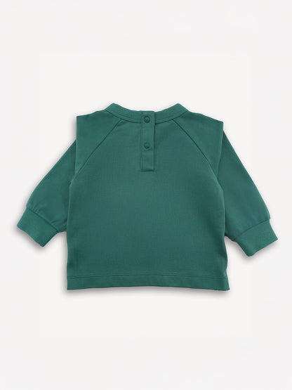 Bear-Print Raglan Sleeve  Tee
