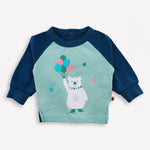 Bear-Print Raglan Sleeve  Tee