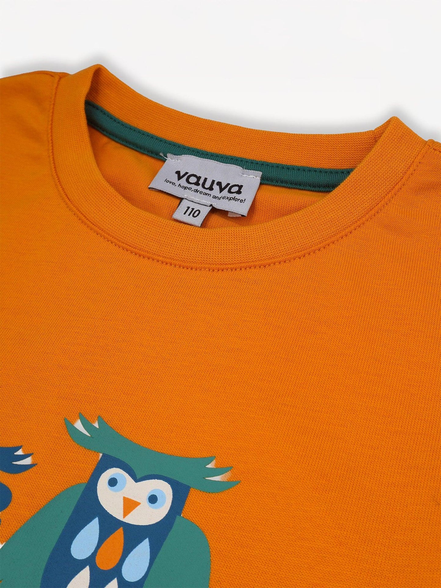 Owl-Printed Long Sleeve Tee