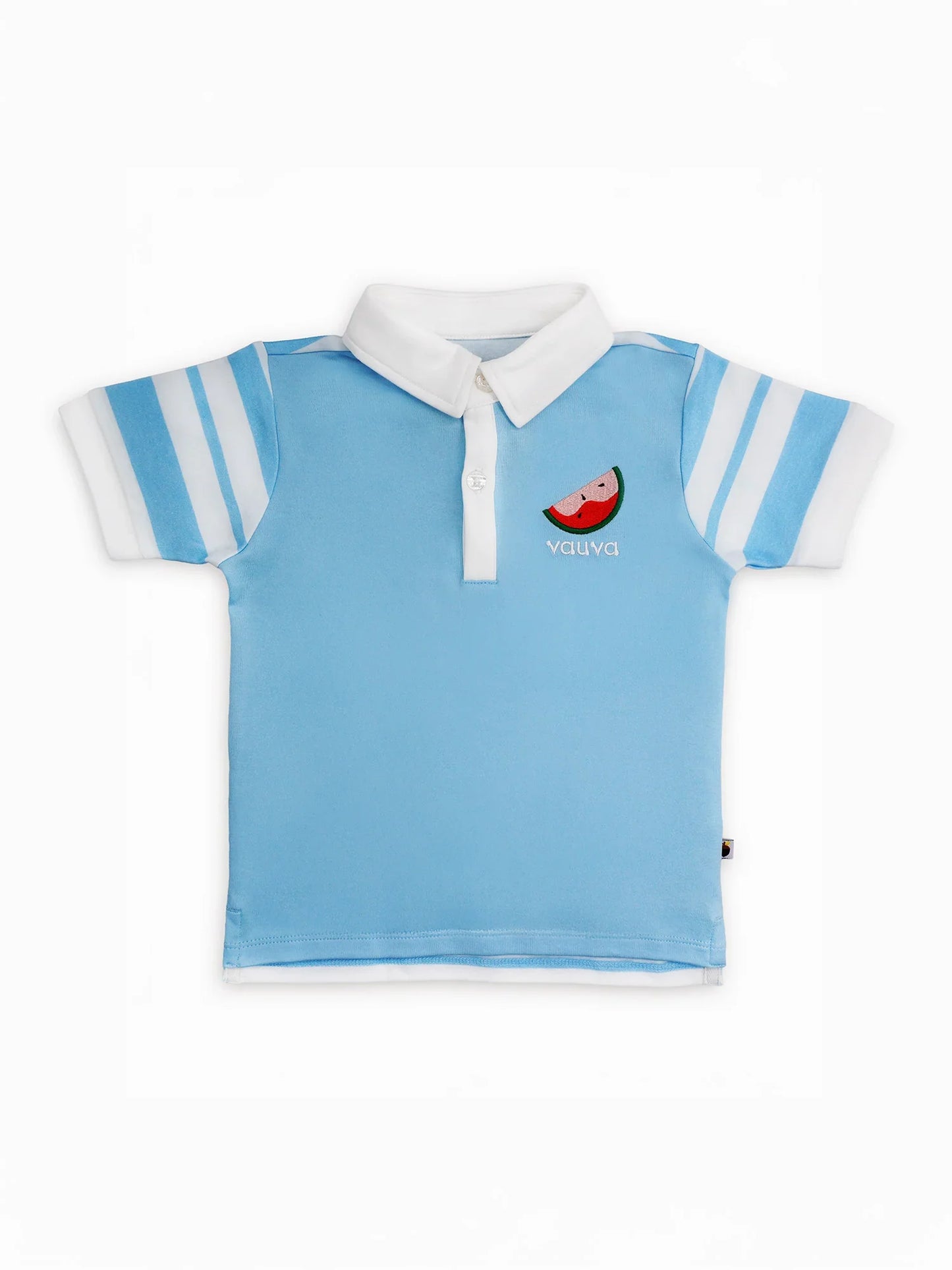 Boys Short Sleeve Watermelon Embroidery Polo Shirt