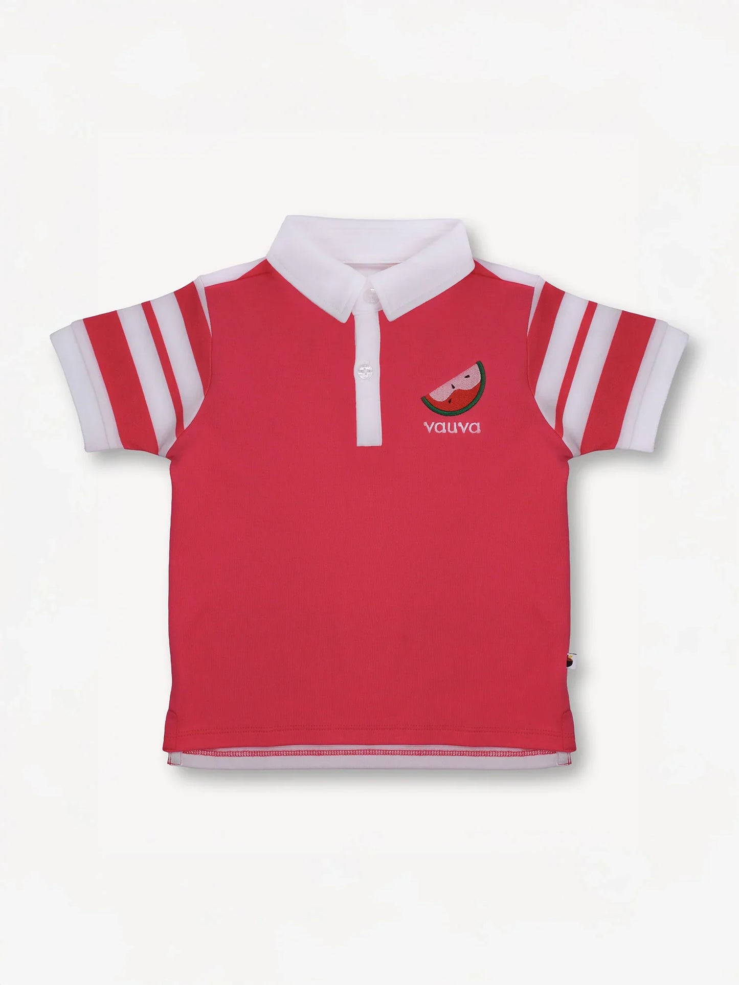 Boys Short Sleeve Watermelon Embroidery Polo Shirt