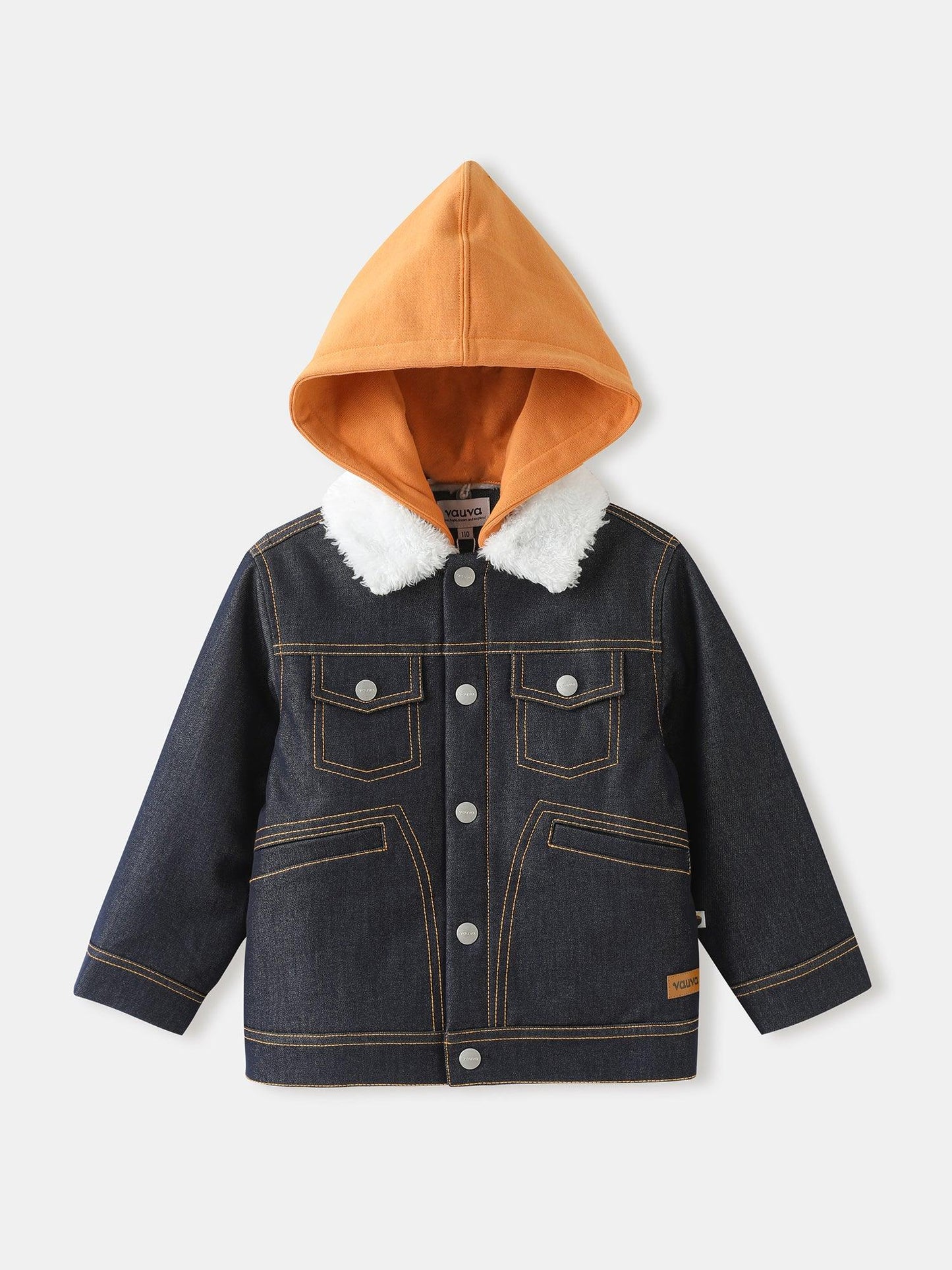 Boys’ Hooded Denim‑Style Jacket