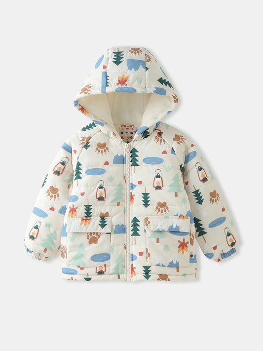 Boys' Hooded Printed Jacket