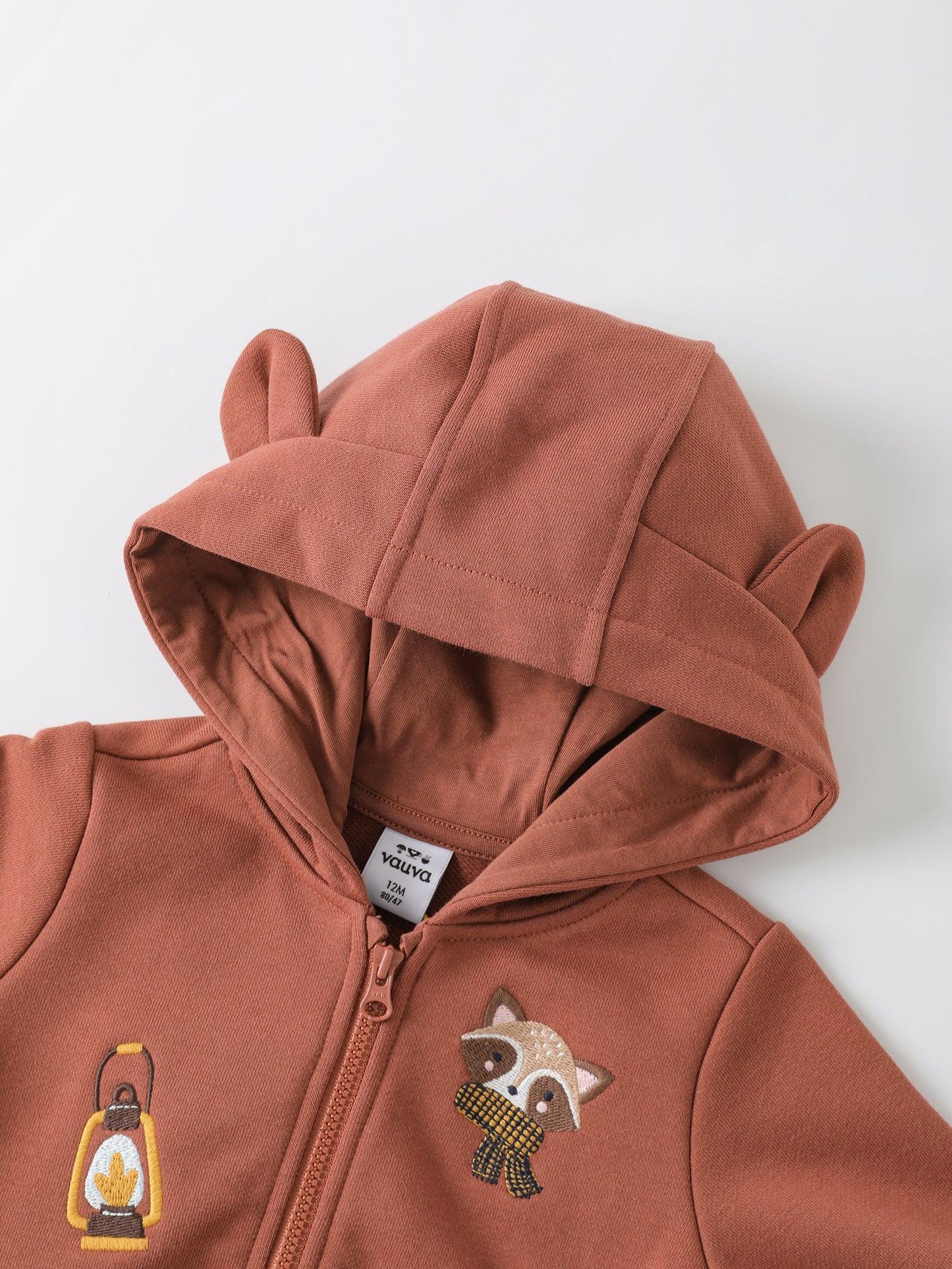 Baby Boys' Hooded Zip‑Up Jacket