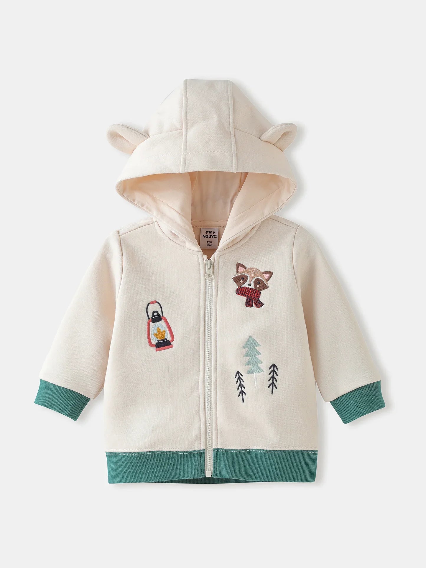 Baby Boys' Hooded Zip‑Up Jacket
