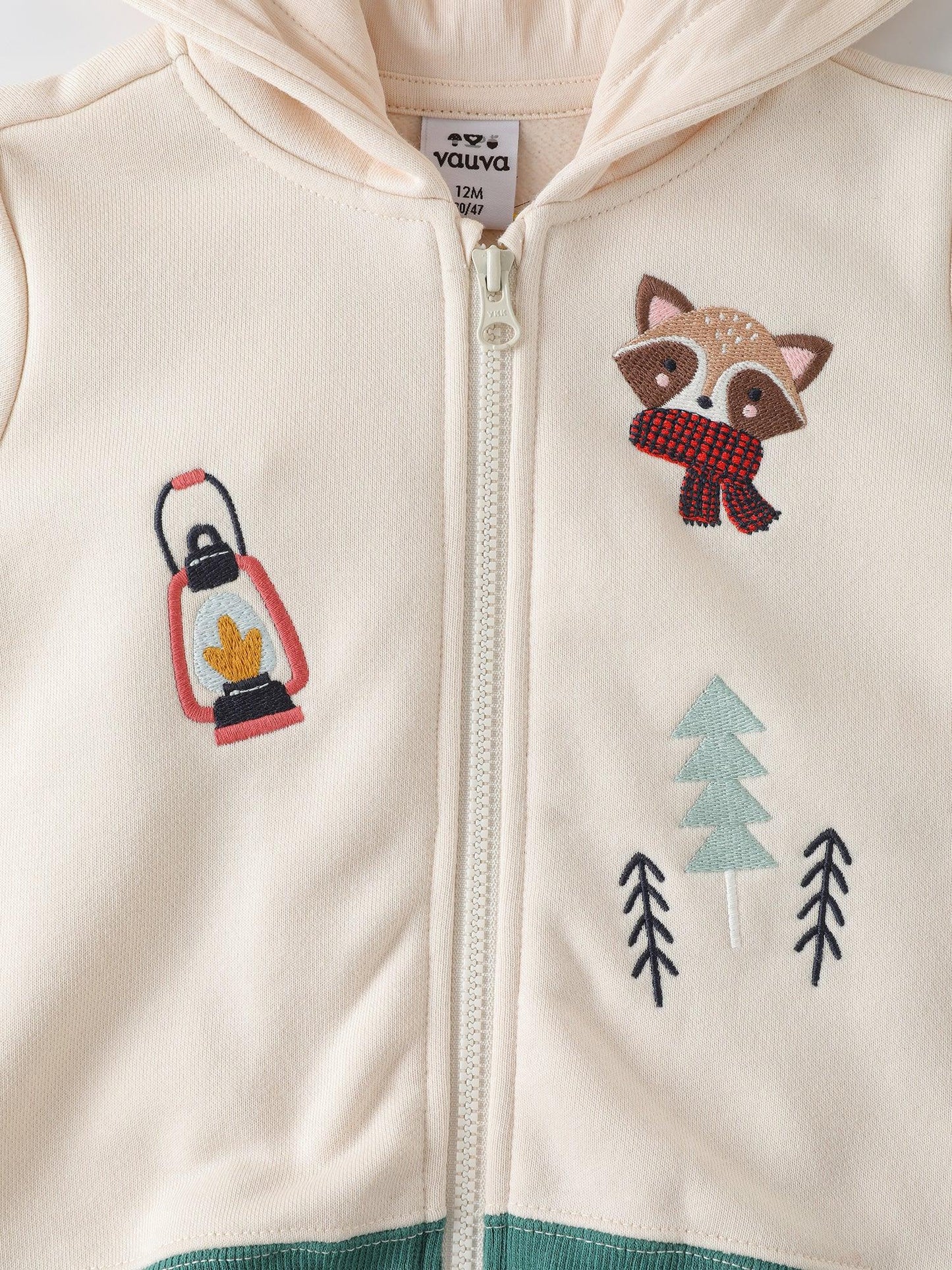 Baby Boys' Hooded Zip‑Up Jacket