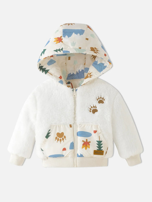 Nordic Woodland Fleece Baby Boy Hoodie Jacket