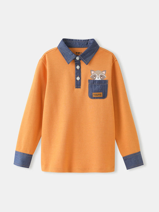 Boys’ Long‑Sleeve Polo Shirt