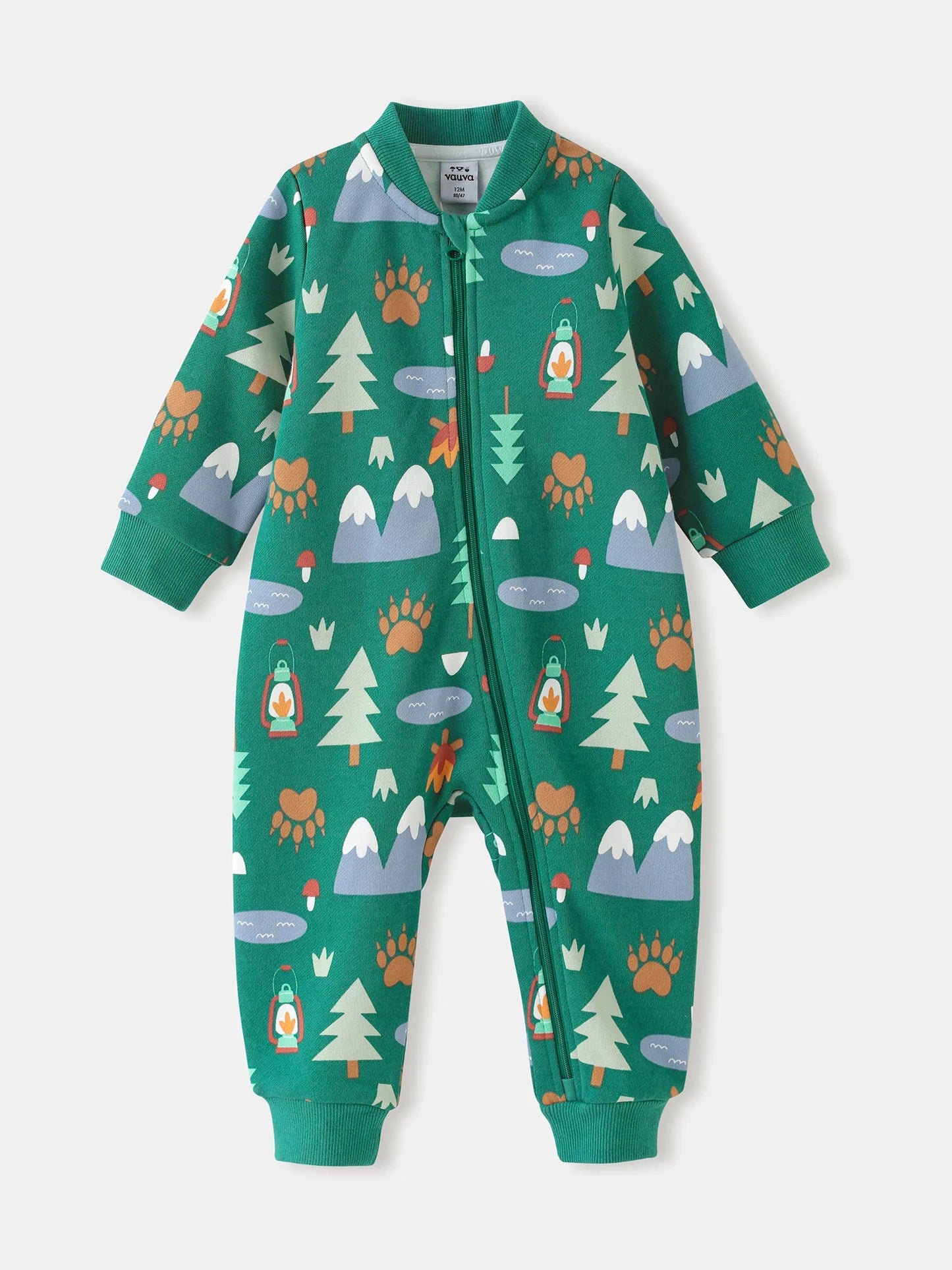Baby Boys' Printed Zip‑Up Romper