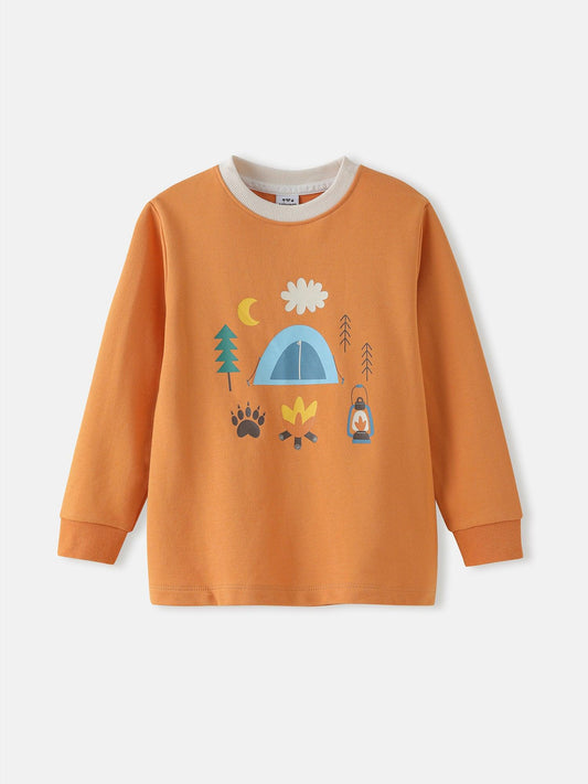Boys' Graphic Long‑Sleeve T‑Shirt