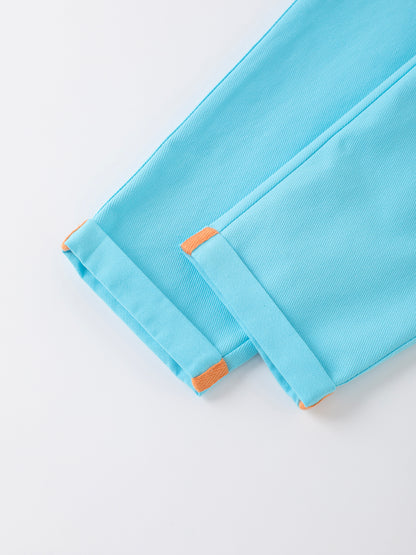 Boys Rolled Hem Barrel Pants