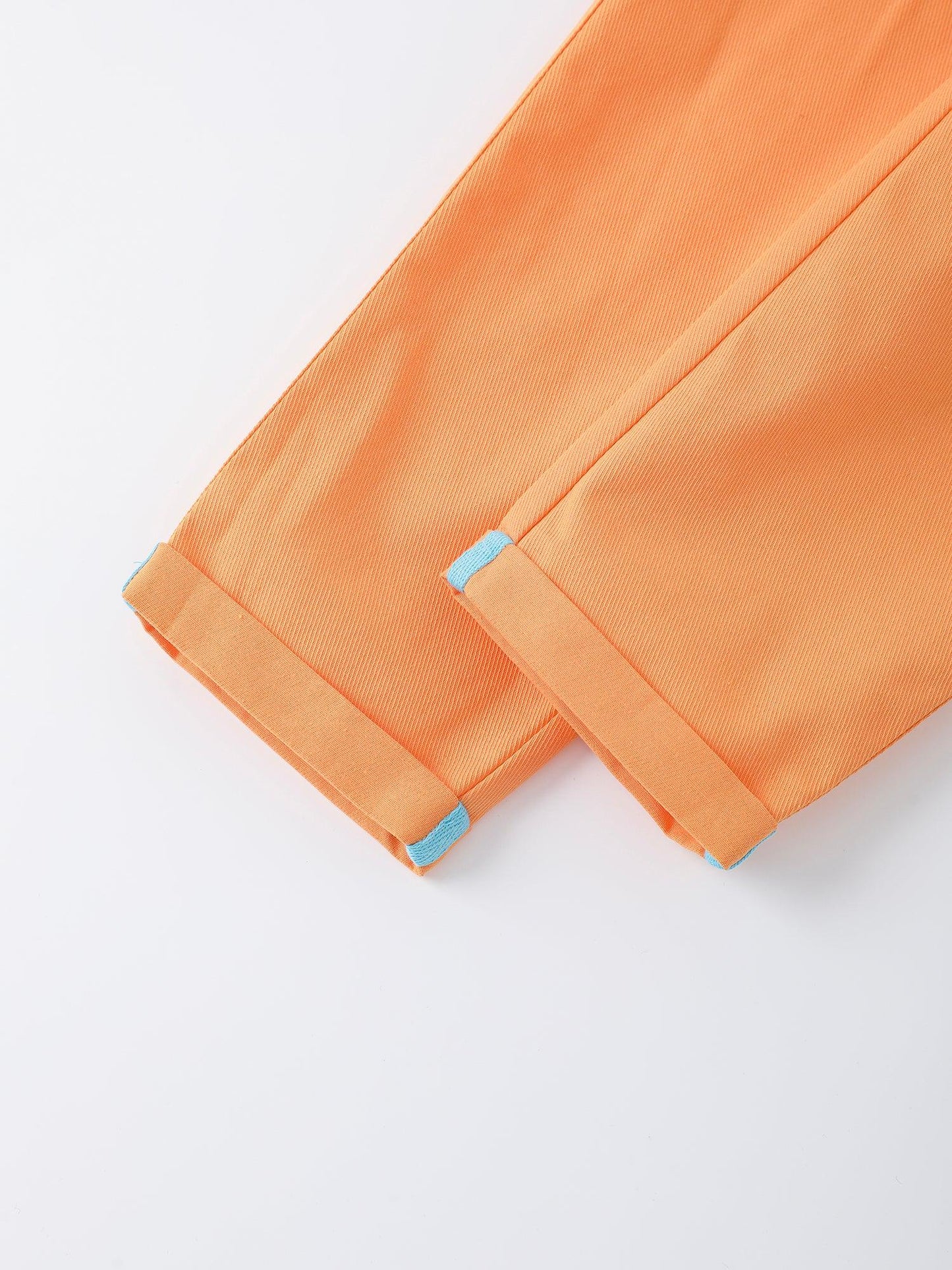 Boys Rolled Hem Barrel Pants