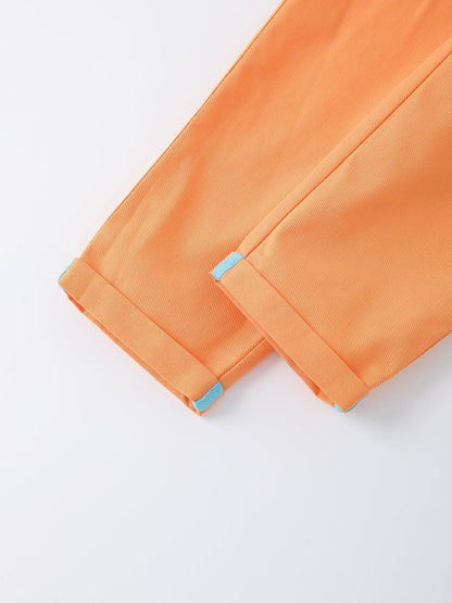 Boys Rolled Hem Barrel Pants