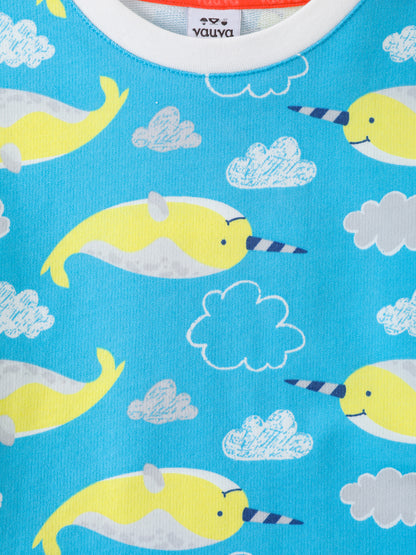 Boys Allover Narwhal Print Tee
