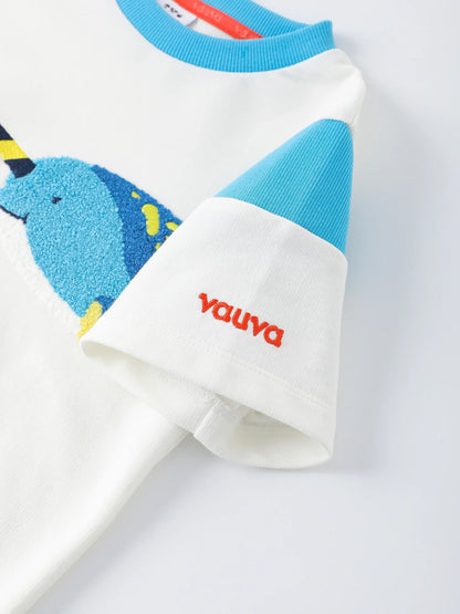 Boys Allover Narwhal Graphic Tee