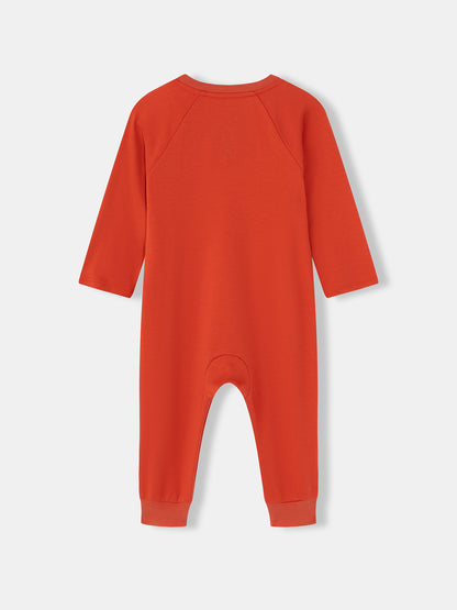 Baby Boys Woodland Hedgehog Print Wrap-Front Romper