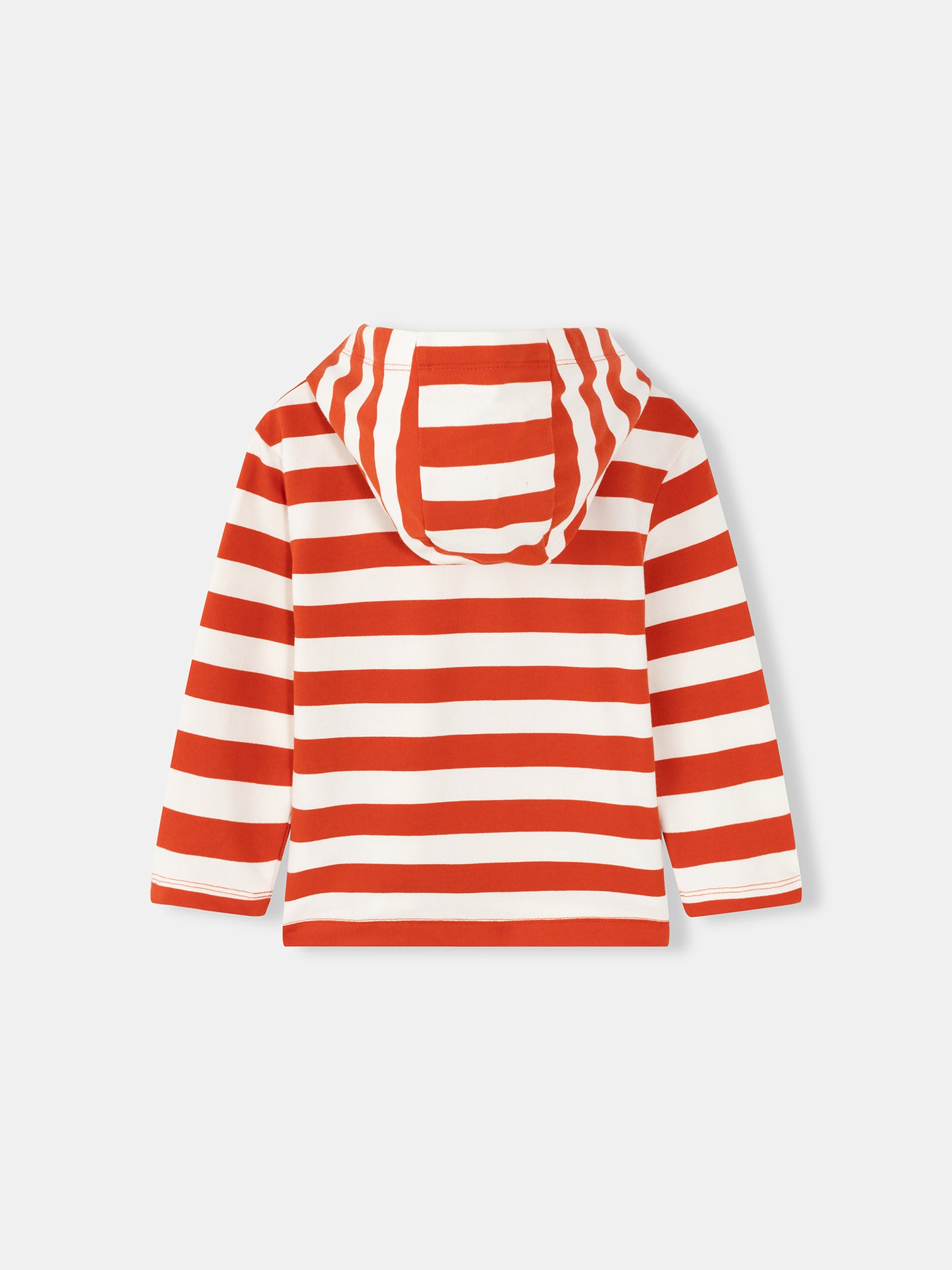 Boys Hedgehog Stripe Hooded Henley T-Shirt