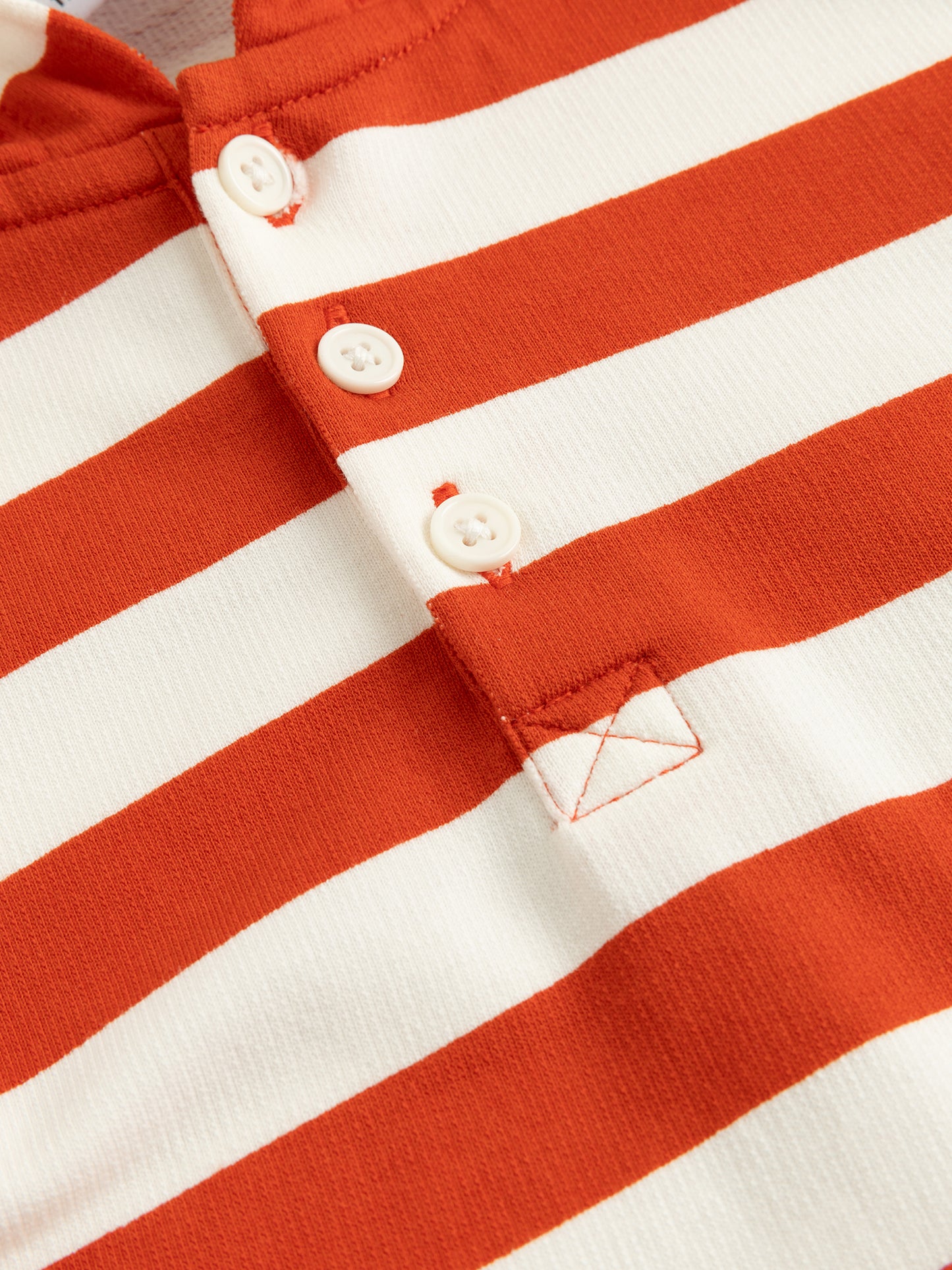 Boys Hedgehog Stripe Hooded Henley T-Shirt
