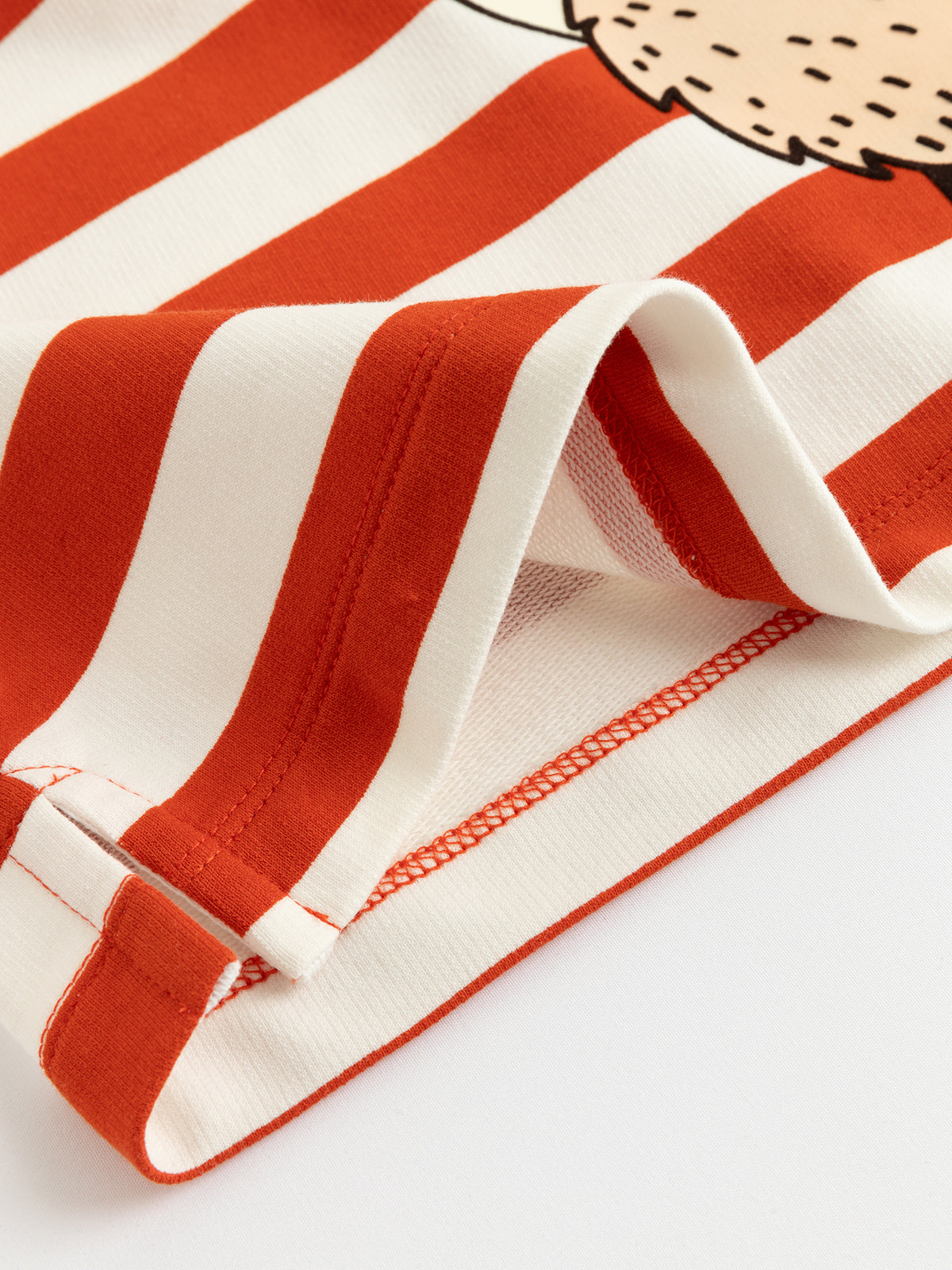 Boys Hedgehog Stripe Hooded Henley T-Shirt