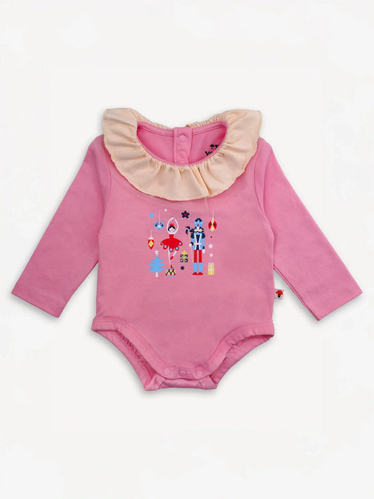 Nutcracker-Print Long Sleeve Bodysuit