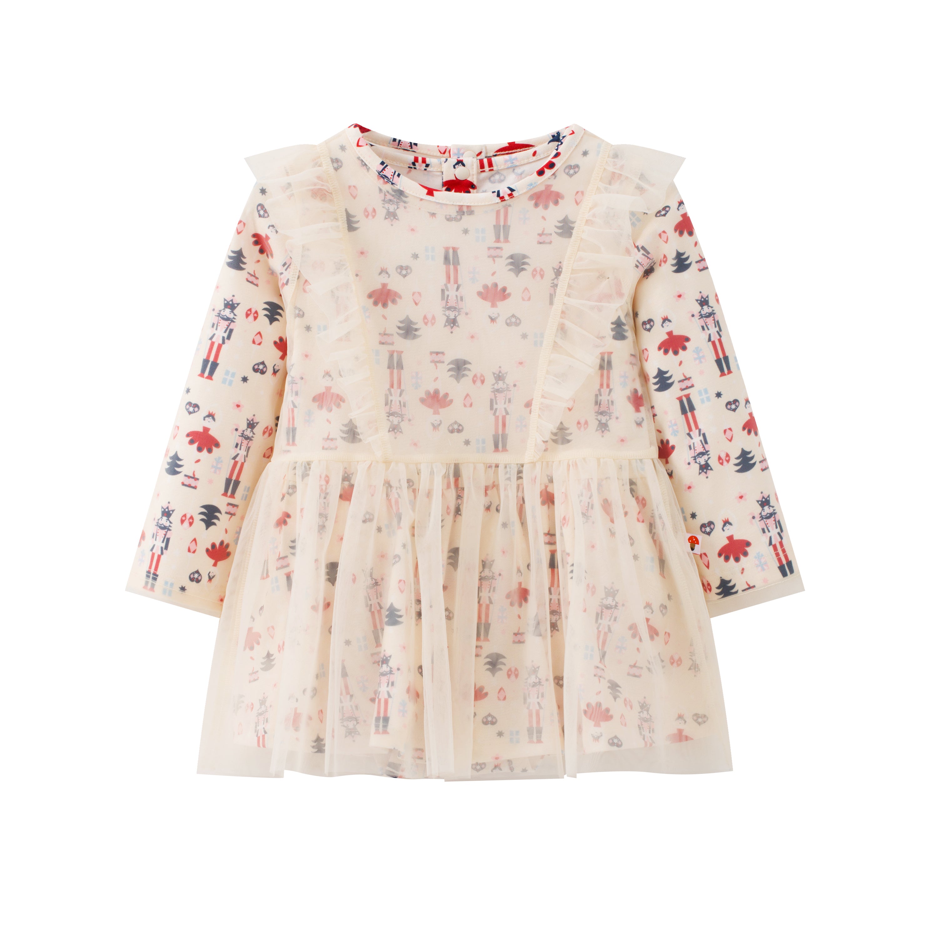 Nutcracker-print Layered Dress