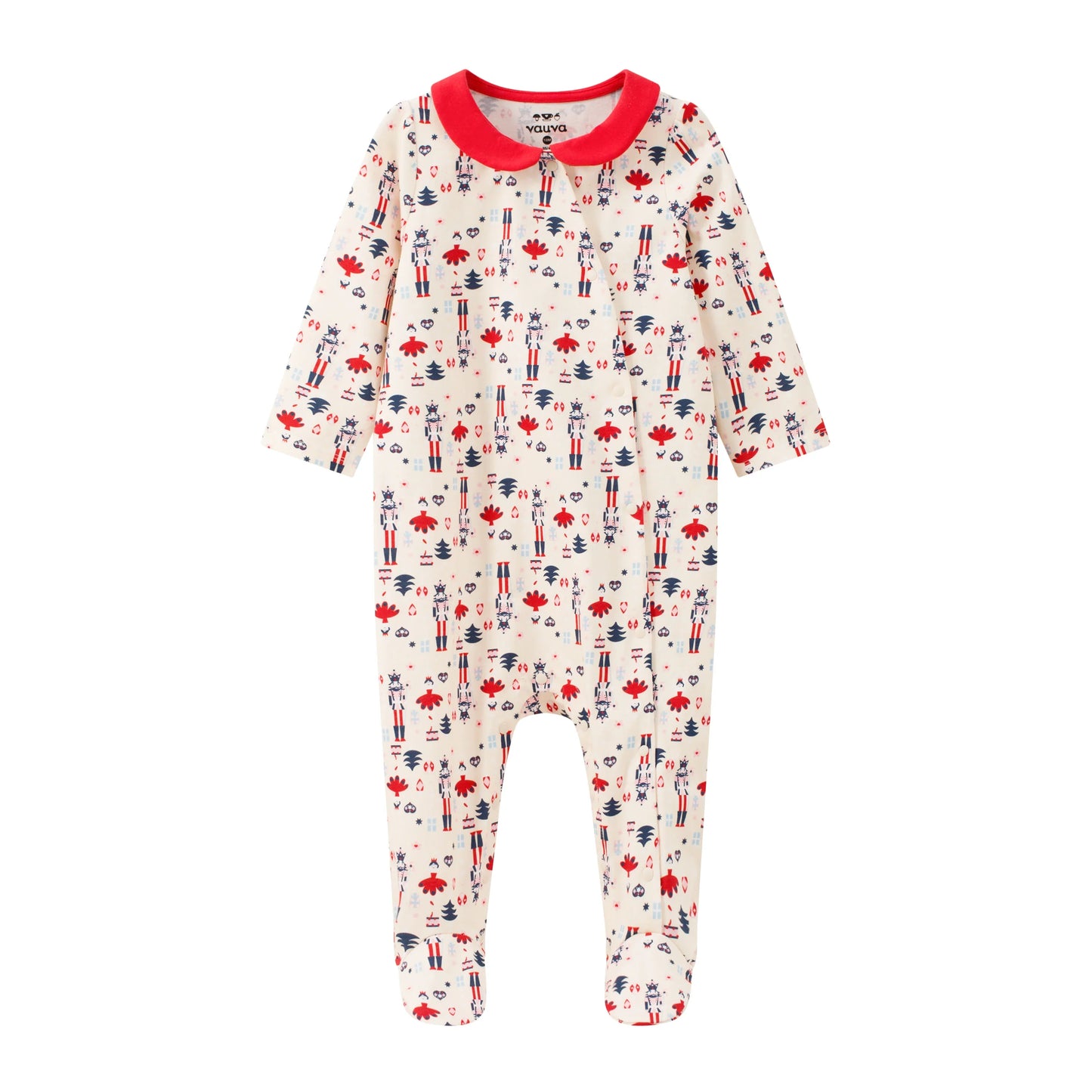 Nutcracker-Print Romper