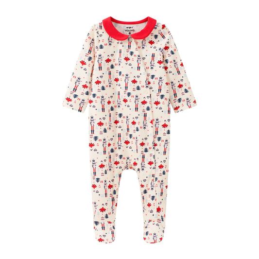 Nutcracker-Print Romper