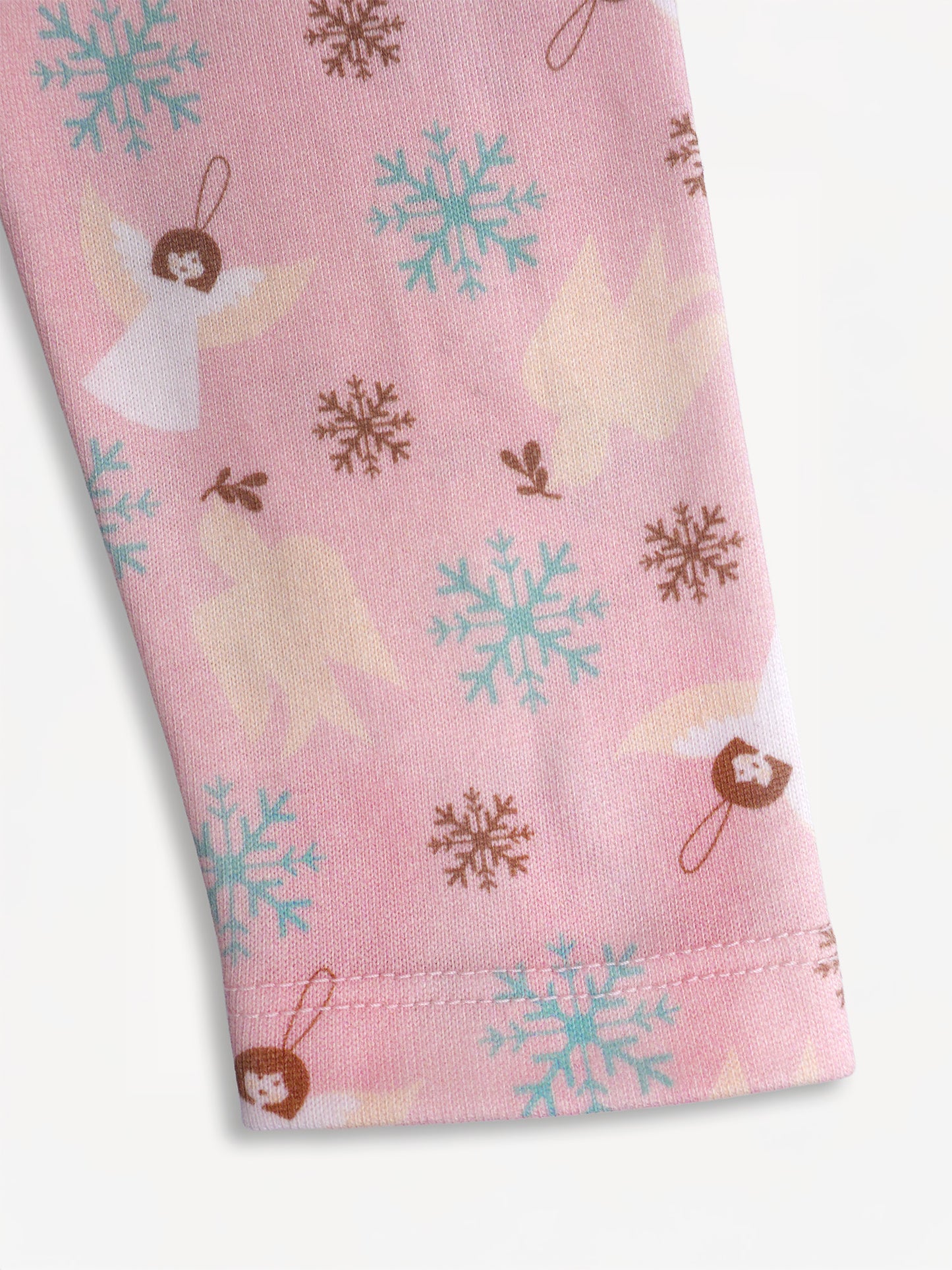 Angel-Print Ruffle Collar Romper