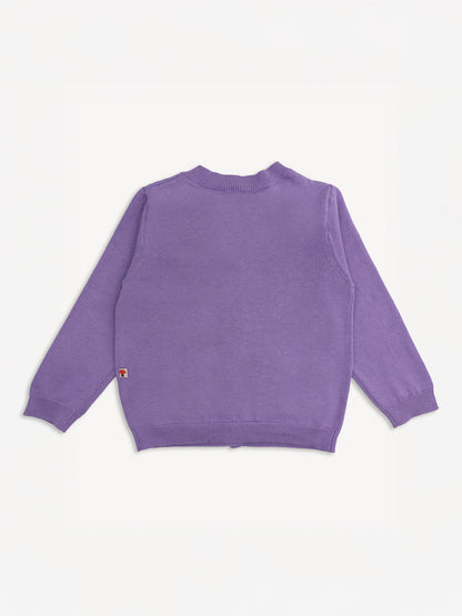 Kid Bunny Embroidery Cardigan