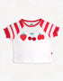 Baby Short Puff Sleeve Berries Print Tee