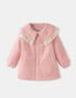 Girls' Corduroy Lace‑Collar Coat
