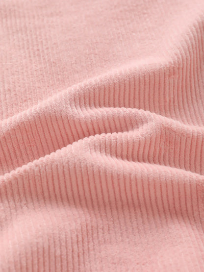 Girls' Corduroy Lace‑Collar Coat