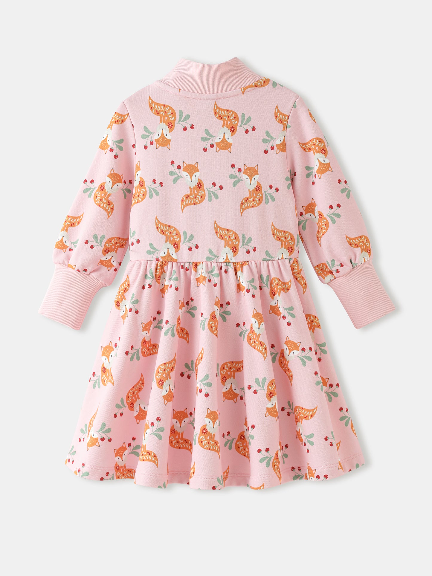 Girls' Printed Long‑Sleeve Dress