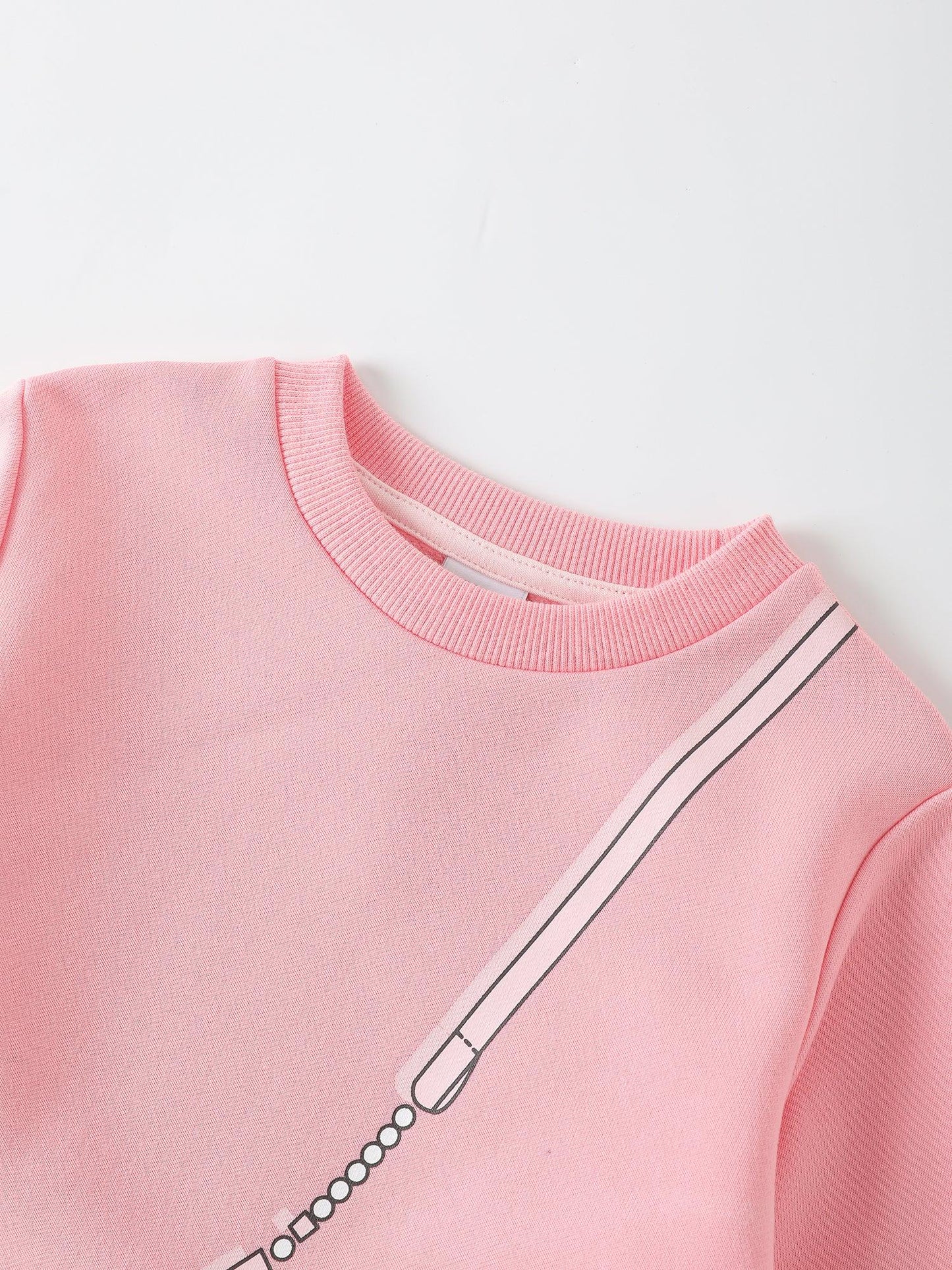 Girls' Long‑Sleeve Graphic Dress