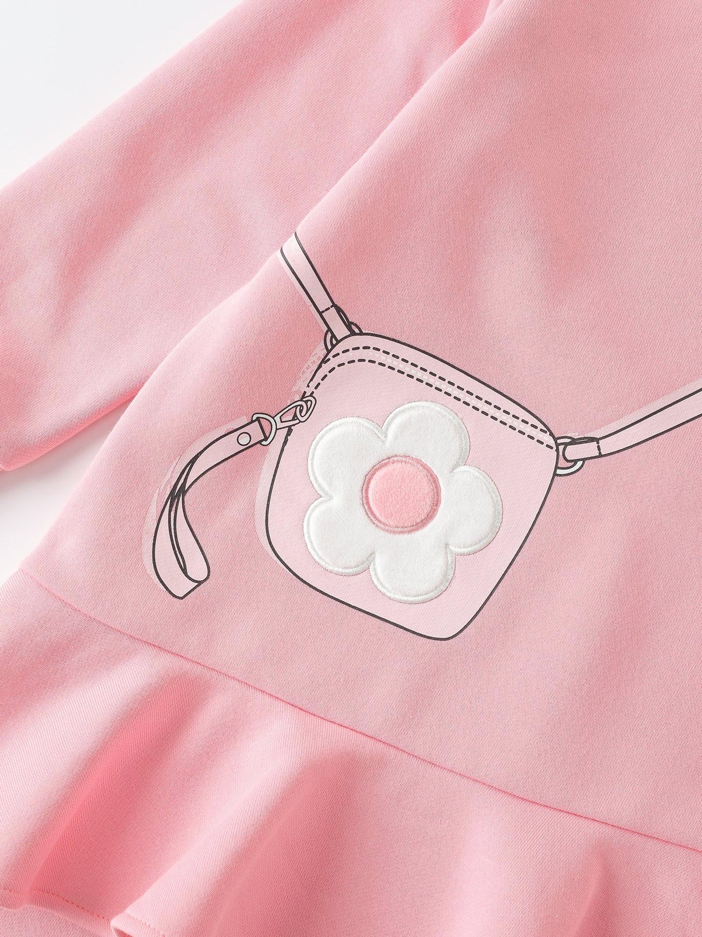 Girls' Long‑Sleeve Graphic Dress