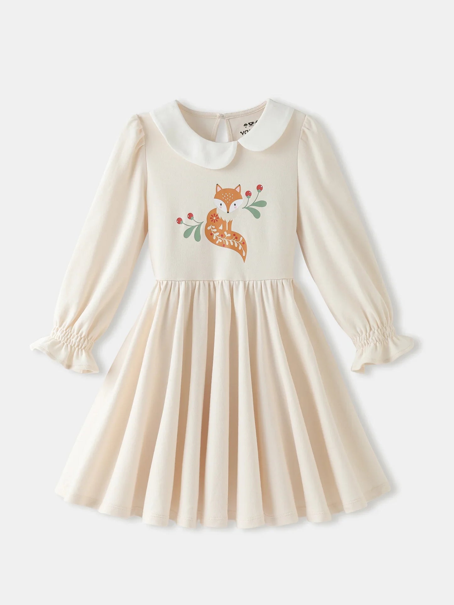Girls' Graphic Long‑Sleeve Dress