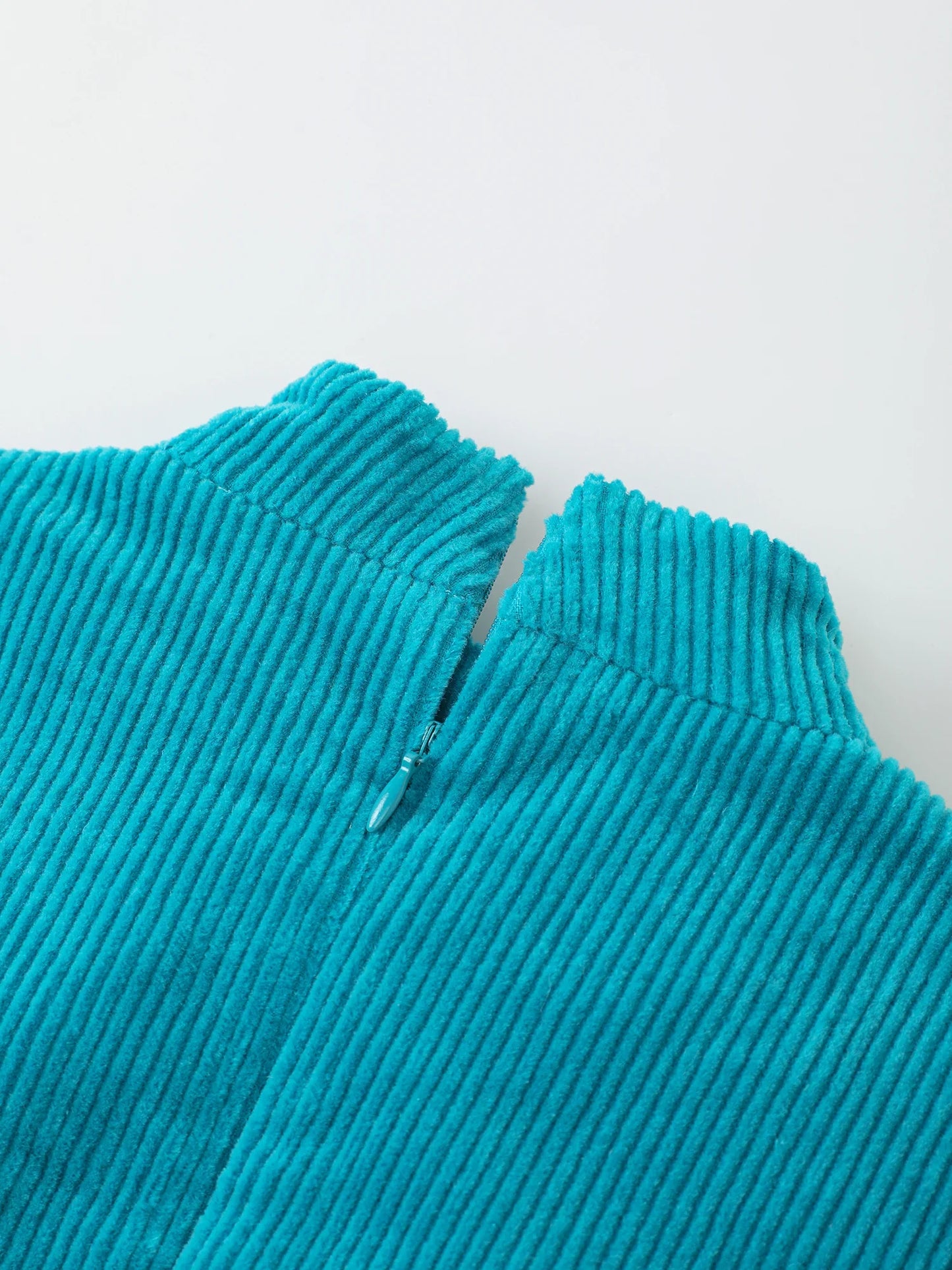 Girls' Color‑Block Corduroy Dress