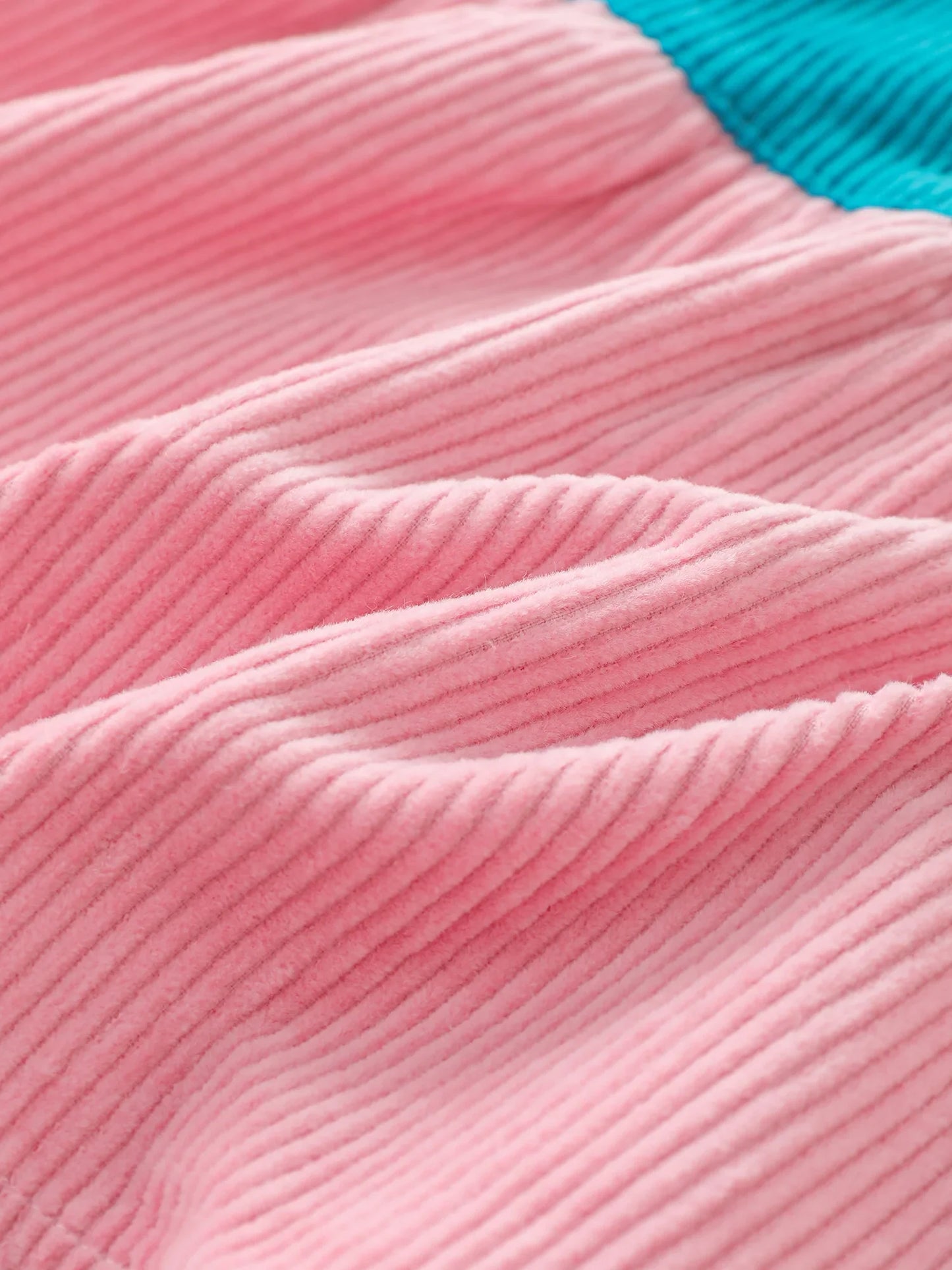 Girls' Color‑Block Corduroy Dress